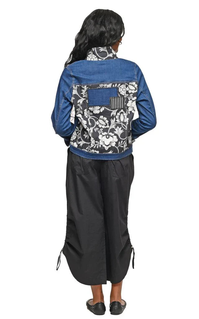 Tulip Clothing Clarissa Damen Denimjacke mit Ernteblumen