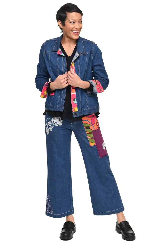 Tulip Clothing Wylie Damen Denim-Hose mit Galapagos