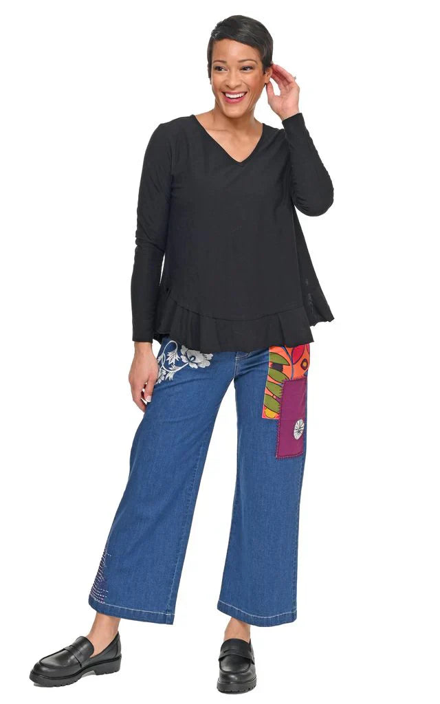 Tulip Clothing Wylie Damen Denim-Hose mit Galapagos