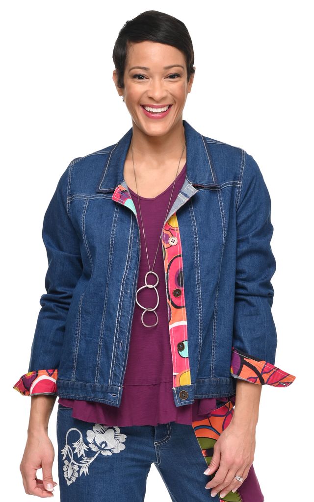 Tulip Clothing Clarissa Damen Denimjacke mit Galapagos