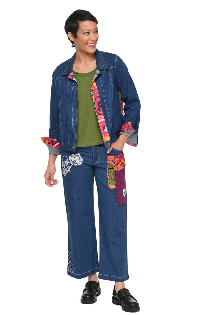 Tulip Clothing Clarissa Damen Denimjacke mit Galapagos